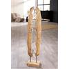 GILDE Scultura to The Top in alluminio e legno di mango naturale, motivo: arrampicata su roccia, altezza 100 cm, larghezza 24 cm, profondità 13 cm