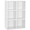 Mondeer Libreria bianca a 6 cubi, libreria a 3 strati, scaffale in legno per soggiorno, camera da letto, casa, ufficio, 60 x 30 x 90 cm