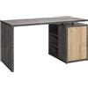 Composad | Scrivania della Linea CORE con 1 Anta e 3 Vani, Scrivania con ripiani Moderna per PC, (LxAxP) 140x73,20x69 cm, Colore Rovere e Grigio Tadao, per Studio, Ufficio, Made in Italy