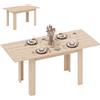 HOMCOM Tavolo da pranzo allungabile, tavolo da cucina rettangolare, per 8 a 6 persone, 140-180 x 80 cm, effetto legno naturale | Aosom Italy