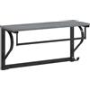 HOMCOM Stand Appendiabiti a Parete, Ganci da parete, 5 Ganci, ripiano superiore, versatile, Grigio | Aosom Italy