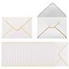 MINZHI 50 pezzi Bustedi invito formato, 13,5 x 18,5 cm, BusteEleganti per biglietti di auguri, Busteper invito, Bustevuote, Piccolo Buste da lettera, per matrimoni, compleanni, feste, lauree (bianco)