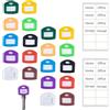 Plipdhy 20 Coprichiavi Colorati in Gomma con Etichette - Copri Chiavi Tonde per Facile Identificazione - 10 Colori Assortiti, Ideali per Casa, Ufficio, Armadietti e Serrature