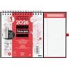 Finocam - Calendario magnetico con vista mensile da gennaio a dicembre (12 mesi), calendario magnetico per frigorifero, planner mensile neutro - spagnolo