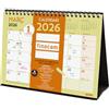 Finocam - Calendario da tavolo 2026 Mese Vista Gennaio - Dicembre 2026 + Sep.- Dic. 2025 (4 mesi) ridotti | Calendario 2026 | Pianificatore mensile Grafik Catalano