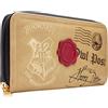 Hogwarts Harry Potter Timbro a cera Owl Post Portafoglio/Portamonete Borsa/Portamonete con tasca per monete & porta carte, Marrone