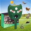 Fancysky Repellente per Gatti Ultrasuoni e Flash LED,5 Modalità,Impermeabile IP44,Repellente per Volpi Alimentato a Energia Solare,Può Allontanare Gatti, Uccelli,Topi e Volpi dal Cortile