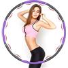 SXCDD Hula Hoop adulto 1,2 kg Hula Hoop adatto per fitness / sport 8 parti rimovibili Hula Hoop larghezza regolabile viola grigio
