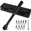 Weinsamkeit Chiave Dinamometrica 1/4 (2-24 Nm) per Bici e Moto, Chiavi Dinamometriche Set 11 Pezzi con Prolunga 100 mm, 6 Inserti Esagonali + 3 Torx, Cricchetto Reversibile 72 Denti, Precisione ±3%