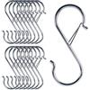 Yphzmtz 15 ganci a S da appendere, in acciaio inox color argento, anti-goccia, con fusibile per asta appendiabiti, cucina, officina, bagno, giardino, camera da letto all'aperto