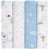Aden + Anais Space Swaddle Coperta - Confezione da 4 | Grande 100% mussola traspirante - Set per neonati e ragazzi | Stampa astronauta & astronauta | sonno neonato e bambini