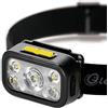 Electraline 58038 Lampada/Torcia frontale LED potente 600 Lumen, Batteria 1000mAh ricaricabile