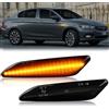 OZ-LAMPE Frecce Laterale a LED per Alfa-Romeo 147 156 Tipo Lancia Delta III Ypsilon, Indicatore di Direzione a LED con Canbus, Nero Luci laterali, 2 Pezzi