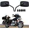 YUJYGAO Specchietti Laterali per Moto M10 M8, Specchietto Retrovisore Moto Cromato Compatibile per Yamaha Bobber Street Bike Cafe Racer Sport Cruiser Chopper ATV