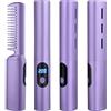 Generic Pettine Elettrico Riscaldante - Pettine Lisciante A 3 Livelli Di Temperatura Per Capelli Naturali | Pettine Riscaldante Senza Fili, Spazzola Per Lo Styling Portatile, Ferro Arricciacapelli Per Donna,