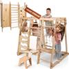 Goodevas Telaio da arrampicata 9 in 1 migliorato per interni per bambini, montessori telaio da arrampicata con scivolo, altalena, parete da arrampicata, triangolo da arrampicata, arte - parco giochi