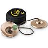 MASSAGE-EXPERT Cimbali tibetani, tono brillante, opaco senza simboli, per meditazione (Tingsha), massaggio sonoro e terapia del suono, diamètre 7,5 cm