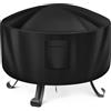 WLEAFJ Copertura rotonda per braciere da 55,9 cm a 86,4 cm, in tessuto Oxford resistente 420D, copertura completa, copertura completa per patio esterno, copertura impermeabile per braciere