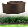 GARDENIX WoodBorder - Bordo flessibile effetto legno, in plastica, lunghezza 10 m, altezza 8 cm, colore marrone