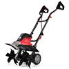 COSTWAY Zappatrice Elettrica Dissodatore Coltivatore per Giardino, Motozappa 230V, Rosso Nero (1500W, 45cm)