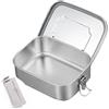 Aurobest 1200ml Porta Pranzo Acciaio Inossidabile, Lunch Box con Partizione Rimovibile, Portapranzo Tenuta Stagna, Scatola Metallo, Contenitore con Scomparti, Bento Box per Bambini, Adulti,Scuola,Picnic,Viaggi