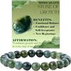 Bivei Agata muschiata - Crescita - signora braccialetto perline 8mm semiprezioso cristallo naturale elastico elastico cristallo accessori regalo di yoga Large