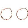 Purelei Orecchini Ke Kai Purelei (Oro rosa), Orecchini da donna in acciaio inossidabile, Gioielli da donna durevoli, Orecchini creoli ideali come regalo, 42 mm di diametro (Oro rosa)