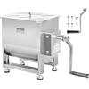 VEVOR Impastatrice Manuale per Carne, Capacità 10 L Impastatrice per Carne in Acciaio Inossidabile, Impastatrice per Salsicce con Coperchio, Maniglia, Impastatrice Manuale per Manzo Macinato, Argento
