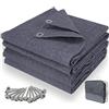 KOIUEYW Tappeto da Terra 250x400 cm - Tappeto per Tenda da Campeggio - Tappeto per Tenda Esterno per Camper, Campeggio, Roulotte con 12 Fori, 13 picchetti e Borsa per Il Trasporto