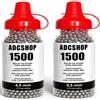 ADCSHOP 3000 Sfere in Acciaio - Steel BBS - in Due biberon Confezione 2 x 1500 sfere in acciaio calibro 4,5 mm - munizioni per pistole a CO2