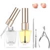 Miioto Cuticole Remover+Olio Cuticole Unghie+Kit Manicure, Ammorbidisce la Cuticola, Rimuove le Cellule Morte, Idrata le Unghie e Promuovere la Crescita Delle Unghie