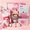 LAIKOU Sakura Set Bombe da Bagno Donna Regalo 8 Pezzi, con Siero Viso + Maschere Idratanti + Candela Profumata + Bombe da Bagno + Sali Bagno, Regalo per Amica, Sorella, Mamma, Moglie