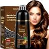 RILSIC Hair Dye Shampoo 3 in 1, Shampoo Colorante Capelli Bianchi per Donna Uomo, Tintura Capelli Istantaneo per Copertura Capelli Bianchi, Naturale, Copre il 100% dei Capelli Bianchi (Castano Scuro)