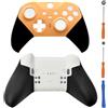 Hzxkqmil Guscio Anteriore e Posteriore Alloggiamento di Ricambio Custodia di Copertura Personalizzata Accessori per Xbox Elite Controller Series 2, Arancione + Bianco