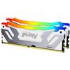 Kingston FURY Renegade DDR5 RGB Argento/Bianco XMP 48GB (2x24GB) 8400MT/s CL40 CUDIMM Memoria Gaming per Computer Kit da 2 - KF584CU40RWAK2-48