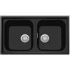 PLADOS Lavello composito cucina Plados a due vasche PL0862 (Nero matt)