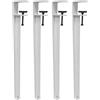 SANJIAOJIA Gambe del Tavolo Morsetto Regolabil,Gambe per Mobili in Metallo 4 Pezzi,Piedini per Scrivania da Pranzo a Tipo F,per Consolle per Mobili da Tavolino Fai-da-Te,7 Colori (71cm(28in),White)