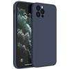 Mixroom - Cover Custodia Case per iPhone 12 Pro Max Protezione Copre Fotocamera in Silicone TPU Opaco con Bordi Piatti Colore Blu