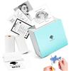 Phomemo M02 Mini stampante con 3 rotoli di etichette, stampante tascabile per smartphone, Bluetooth adesivo stampante termica per studio, appunti, immagini, foto, diari