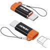 HOWJIM Adattatore Light-ning a USB C 2 Pezzi,PD27/66W Ricarica Rapida Trasmissione dati,Adattatore da Light-ning Femmina a USB C Maschio per Phone 17/16/15 Pad G-alaxy X-peria Non Per Cuffie/OTG Nero