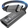 YUETUOL Adattatore USB C a HDMI, Type C vers HDMI Adattatore 4K (compatibile con Thunderbolt 3), Uscita Audio Video per iPhone 16/15 Pro/Max, MacBook Pro/Air, Pixelbook, Surface Go, Galaxy S10 S9+