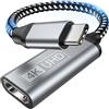 YUETUOL Adattatore USB C a HDMI, Type C vers HDMI Adattatore 4K (compatibile con Thunderbolt 3), Uscita Audio Video per iPhone 16/15 Pro/Max, MacBook Pro/Air, Pixelbook, Surface Go, Galaxy S10 S9+