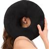 ODOXIA Cuscino Piercing Orecchio | Cuscino Ciambella Regolabile | Sollievo Dal Dolore da Condrodermatite | Imbottitura Modificabile per Comfort Personalizzato Donut Pillow (Black)