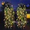 KagoLing Lanterne Solari da Esterno, KagoLing Lanterna da Esterno, 2 Pezzi Piante rampicanti Artificiali per Natale, Feste, Matrimoni, Decorazioni Esterne in Giardini di Casa, Luci Solari da Esterno