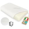 Dream Materassi Dream Cuscino Memory Foam Cervicale a Saponetta alto 12 cm - Cuscino per Dormire Traspirante Certificato Dispositivo Medico - Guanciale letto Made in Italy Federa Lavabile in Argento Antibatterico