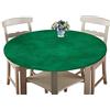 Chickwin-Shop Chickw11 Moderno Tinta Unita Rotonda Tovaglia con Bordo Elastico, Copritavolo Impermeabile Antiscivolo, Tovaglia per Cucina, Picnic, Interno e Esterno (Verde Scuro,180 cm)