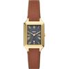 Fossil Orologio Raquel da donna, Movimento al quarzo a tre lancette con cinturino in pelle, 23 mm, Marrone e oro