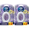 Ambi Pur Bagno Profumatore Per Ambienti, 2 Profumatori Bagno, Fragranza Lavanda, Diffusore Ambiente Con Tecnologia Elimina Odori, Durata Fino A 50 Giorni Per Profumatore (Confezione da 2)