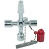 AIYIBEN Chiave multifunzione a 4 vie con chiave incrociata coppia di torsione del trapano, scatola elettrica universale, porta del treno, valvola contatore dell'acqua, chiave interruttore per
