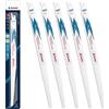 EZARC Lame per Sega a Gattuccio Bimetallica Cobalto R1222DH 300mm 6TPI per Legno con chiodi - 5 pezzi